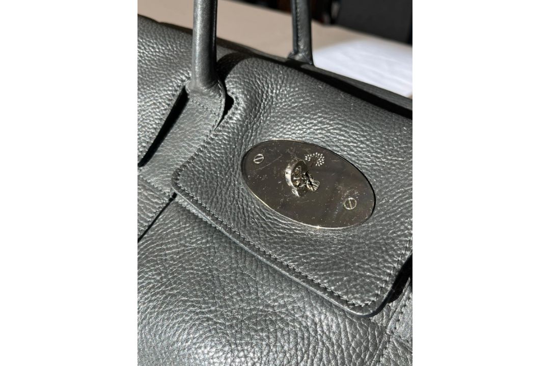A Mulberry 'Bayswater' Charcoal Grey Oak leather handbag - Image 11 of 11