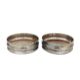 A pair of silver wine coasters - Image 1 of 2