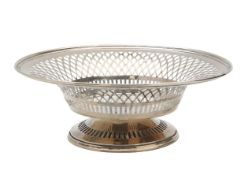 A Edward VII silver pedestal dish