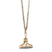 A Victorian guards chain with associated bloodstone seal