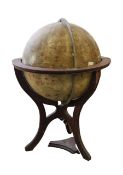 A large W & A K Johnston 30-inch floor standing terrestrial globe