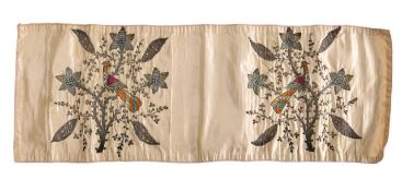 An Indian silk brocade embroidery
