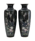 A pair of Japanese cloisonné enamelled vases