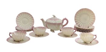 A Belleek porcelain 'Nautilus' tea service