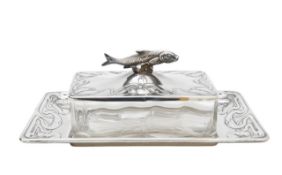 A WMF style silver plated sardine dish