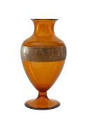 A Moser Karlsbad amber glass vase