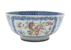 A Chinese export famille rose porcelain bowl
