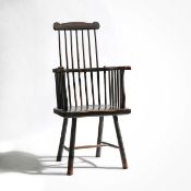 A Welsh elm stick-back armchair