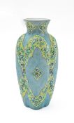 A Victorian enamelled 'Moroccan ware' glass vase