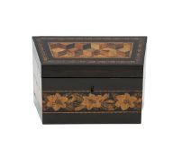 A Tunbridge ware stationery box