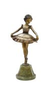Josef Lorenzl (Austrian, 1892-1950), an Art Deco gilt bronze of a ballerina