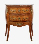 A Louis VX style kingwood and marquetry commode