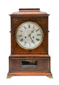 A Regency brass inlaid mahogany bracket clock,