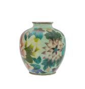 A Japanese cloisonné enamel and plique à jour vase