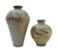 Two mid century studio pottery vases