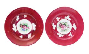 A pair of Gardner porcelain plates