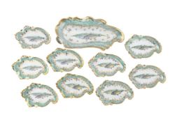 A set of Mortiz Zdekauer porcelain dishes