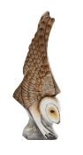 A Michael Sutty porcelain 'Barn Owl'