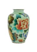 A Japanese cloisonné enamel and plique à jour vase