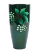 A Japanese Ando enamelled ginbari vase