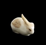 A Friedrich Goldscheider alabaster rabbit or hare