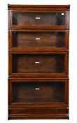 A Globe Wernicke oak four section bookcase
