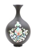 An Ando Japanese enamelled vase