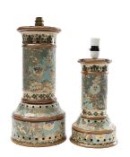Two Doulton Slater's graduated stoneware lamp bases