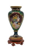 An Art Nouveau enamel vase