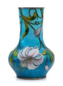 A Japanese ginbari enamelled vase