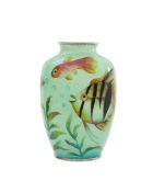 A Japanese cloisonné enamel and plique à jour vase