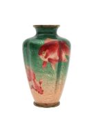 A Japanese ginbari cloisonné vase