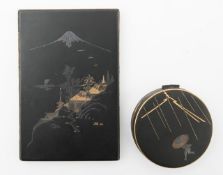 A Japanese mixed metal compact and cigarette case