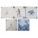 A group of five Dutch and English pottery tiles, - Image 1 of 2