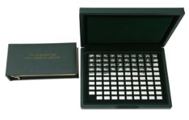 A Pinches cased silver '100 Greatest Cars' ingot set