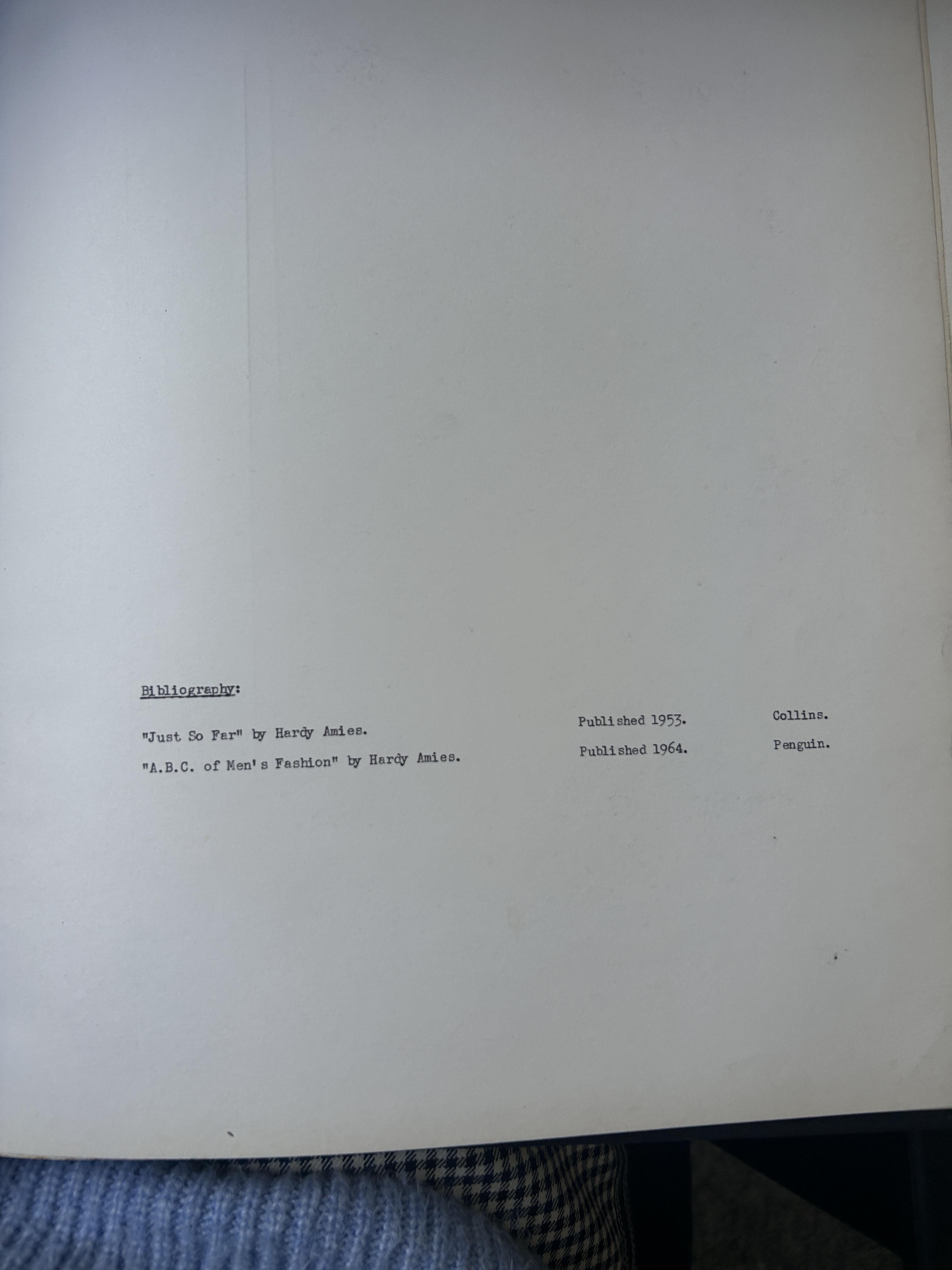 Haute Couture: A signed unpublished biography The House of Hardy Amies - Image 8 of 18