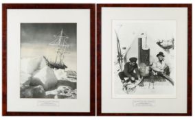 EXPLORATION INTEREST: Two limited edition framed prints from The Hurley Collection - Antarctica HMS