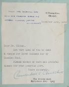 An autograph book, including Clementine Churchill, actors, cricket players and musicians