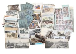 A collection of early postcards and stamps