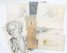 A collection of Victorian and later sketches and watercolours