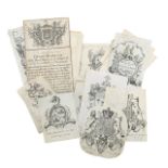 A collection of book ownership plates (ex libris)