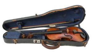 A W.E Hill 3/4 violin and Pernambuco bow