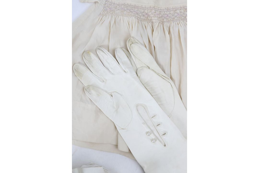 Seven Christening gowns and a pair of leather gloves - Image 2 of 3