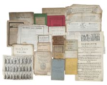 A collection of 17th and 18th century book plates and pamphlets