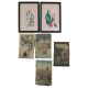 A group of four Japanese fairytale books, and two watercolours on rice paper - Image 1 of 3