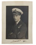 Royal Interest: a signed Edward Prince of Wales naval photograph