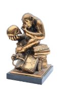 A gilt bronze figure of a Darwin monkey