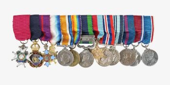 A WWI and later miniature medal group