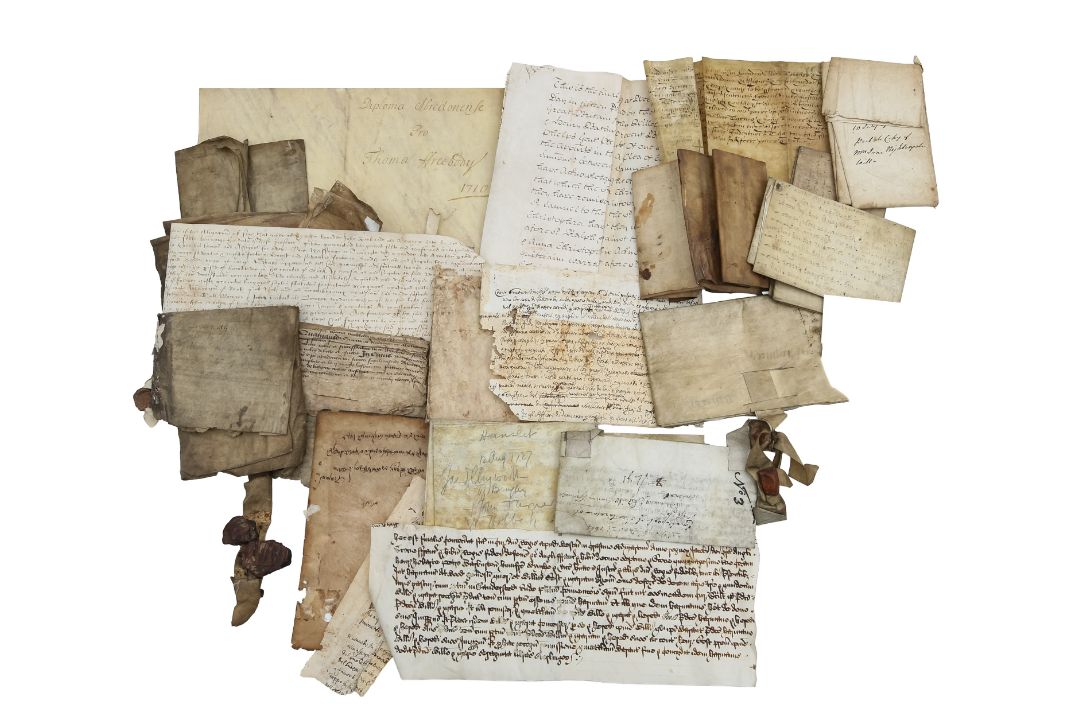 A collection of early vellum documents - Image 1 of 16