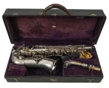 A C.G Conn silver plated alto saxophone